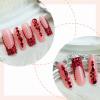 imageBABALAL Press on Nails Long Square Fake Nails Rainbow French Tip Glue on Nails 3D Bear Soft Candy Charm Acrylic Nails Heart False Nails 24Pcs Squoval Cute Summer Manicure Stick on NailsANV23