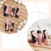 imageBABALAL Press on Nails Long Square Fake Nails Rainbow French Tip Glue on Nails 3D Bear Soft Candy Charm Acrylic Nails Heart False Nails 24Pcs Squoval Cute Summer Manicure Stick on NailsANV24