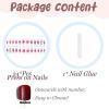 imageBABALAL Press on Nails Long Square Fake Nails Rainbow French Tip Glue on Nails 3D Bear Soft Candy Charm Acrylic Nails Heart False Nails 24Pcs Squoval Cute Summer Manicure Stick on NailsANV01