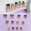imageBABALAL Press on Nails Long Square Fake Nails Rainbow French Tip Glue on Nails 3D Bear Soft Candy Charm Acrylic Nails Heart False Nails 24Pcs Squoval Cute Summer Manicure Stick on NailsANV10