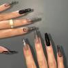 imageBABALAL Press on Nails Long Square Fake Nails Rainbow French Tip Glue on Nails 3D Bear Soft Candy Charm Acrylic Nails Heart False Nails 24Pcs Squoval Cute Summer Manicure Stick on NailsANV25