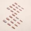 imageBABALAL Press on Nails Long Square Fake Nails Rainbow French Tip Glue on Nails 3D Bear Soft Candy Charm Acrylic Nails Heart False Nails 24Pcs Squoval Cute Summer Manicure Stick on NailsStriped