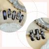 imageBABALAL Press on Nails Long Square Fake Nails Rainbow French Tip Glue on Nails 3D Bear Soft Candy Charm Acrylic Nails Heart False Nails 24Pcs Squoval Cute Summer Manicure Stick on NailsANV06