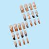 imageBABALAL Press on Nails Long Square Fake Nails Rainbow French Tip Glue on Nails 3D Bear Soft Candy Charm Acrylic Nails Heart False Nails 24Pcs Squoval Cute Summer Manicure Stick on NailsANV17