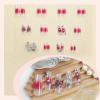 imageBABALAL Press on Nails Long Square Fake Nails Rainbow French Tip Glue on Nails 3D Bear Soft Candy Charm Acrylic Nails Heart False Nails 24Pcs Squoval Cute Summer Manicure Stick on NailsANV01