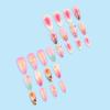imageBABALAL Press on Nails Medium Almond Fake Nails Beach Glue on Nails Blue Pink Flower Acrylic Nails 3D Texture False Nails Summer False Nails 30Pcs Custom Stiletto Handmade Diy Nails for Women GirlsBNH02