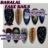imageBABALAL Press on Nails Medium Almond Fake Nails Beach Glue on Nails Blue Pink Flower Acrylic Nails 3D Texture False Nails Summer False Nails 30Pcs Custom Stiletto Handmade Diy Nails for Women GirlsBNH10