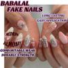 imageBABALAL Press on Nails Medium Almond Fake Nails Beach Glue on Nails Blue Pink Flower Acrylic Nails 3D Texture False Nails Summer False Nails 30Pcs Custom Stiletto Handmade Diy Nails for Women GirlsBNH22
