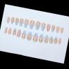 imageBABALAL Press on Nails Medium Almond Fake Nails Beach Glue on Nails Blue Pink Flower Acrylic Nails 3D Texture False Nails Summer False Nails 30Pcs Custom Stiletto Handmade Diy Nails for Women GirlsBNH18