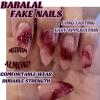 imageBABALAL Press on Nails Medium Almond Fake Nails Beach Glue on Nails Blue Pink Flower Acrylic Nails 3D Texture False Nails Summer False Nails 30Pcs Custom Stiletto Handmade Diy Nails for Women GirlsBNH26