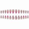imageBABALAL Press on Nails Medium Almond Fake Nails Beach Glue on Nails Blue Pink Flower Acrylic Nails 3D Texture False Nails Summer False Nails 30Pcs Custom Stiletto Handmade Diy Nails for Women GirlsBNH17