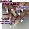 imageBABALAL Press on Nails Medium Almond Fake Nails Beach Glue on Nails Blue Pink Flower Acrylic Nails 3D Texture False Nails Summer False Nails 30Pcs Custom Stiletto Handmade Diy Nails for Women GirlsBNH06