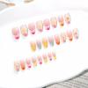 imageBABALAL Press on Nails Medium Almond Fake Nails Beach Glue on Nails Blue Pink Flower Acrylic Nails 3D Texture False Nails Summer False Nails 30Pcs Custom Stiletto Handmade Diy Nails for Women GirlsBNH20