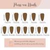 imageBABALAL Press on Nails Medium Almond Fake Nails Blue Glue on Nails Floral Spring Acrylic nails 24pcs Stiletto False Nails Glossy Manicure Stick on Nails Supplies Art Nails for Women and GirlsANY105