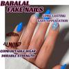 imageBABALAL Press on Nails Medium Almond Fake Nails Blue Glue on Nails Floral Spring Acrylic nails 24pcs Stiletto False Nails Glossy Manicure Stick on Nails Supplies Art Nails for Women and GirlsANY104