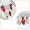 imageBABALAL Press on Nails Medium Almond Fake Nails Blue Glue on Nails Floral Spring Acrylic nails 24pcs Stiletto False Nails Glossy Manicure Stick on Nails Supplies Art Nails for Women and GirlsANY119
