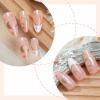 imageBABALAL Press on Nails Medium Almond Fake Nails Blue Glue on Nails Floral Spring Acrylic nails 24pcs Stiletto False Nails Glossy Manicure Stick on Nails Supplies Art Nails for Women and GirlsANY102
