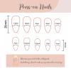 imageBABALAL Press on Nails Medium Almond Fake Nails Blue Glue on Nails Floral Spring Acrylic nails 24pcs Stiletto False Nails Glossy Manicure Stick on Nails Supplies Art Nails for Women and GirlsANY121