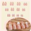 imageBABALAL Press on Nails Medium Almond Fake Nails Blue Glue on Nails Floral Spring Acrylic nails 24pcs Stiletto False Nails Glossy Manicure Stick on Nails Supplies Art Nails for Women and GirlsANY102