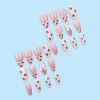 imageBABALAL Press on Nails Medium Almond Fake Nails Blue Glue on Nails Floral Spring Acrylic nails 24pcs Stiletto False Nails Glossy Manicure Stick on Nails Supplies Art Nails for Women and GirlsANY118