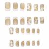 imageBABALAL Press on Nails Medium Almond Fake Nails Blue Glue on Nails Floral Spring Acrylic nails 24pcs Stiletto False Nails Glossy Manicure Stick on Nails Supplies Art Nails for Women and GirlsANY111
