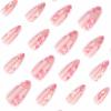 imageBABALAL Press on Nails Medium Almond Fake Nails Blue Glue on Nails Floral Spring Acrylic nails 24pcs Stiletto False Nails Glossy Manicure Stick on Nails Supplies Art Nails for Women and GirlsANY115