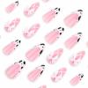 imageBABALAL Press on Nails Medium Almond Fake Nails Blue Glue on Nails Floral Spring Acrylic nails 24pcs Stiletto False Nails Glossy Manicure Stick on Nails Supplies Art Nails for Women and GirlsANY110