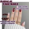 imageBABALAL Press on Nails Medium Almond Fake Nails Blue Glue on Nails Floral Spring Acrylic nails 24pcs Stiletto False Nails Glossy Manicure Stick on Nails Supplies Art Nails for Women and GirlsANY117