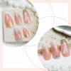 imageBABALAL Press on Nails Medium Almond Fake Nails Blue Glue on Nails Floral Spring Acrylic nails 24pcs Stiletto False Nails Glossy Manicure Stick on Nails Supplies Art Nails for Women and GirlsANY105
