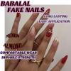 imageBABALAL Press on Nails Medium Almond Fake Nails Blue Glue on Nails Floral Spring Acrylic nails 24pcs Stiletto False Nails Glossy Manicure Stick on Nails Supplies Art Nails for Women and GirlsANY119