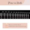 imageBABALAL Press on Nails Medium Almond Fake Nails Blue Glue on Nails Floral Spring Acrylic nails 24pcs Stiletto False Nails Glossy Manicure Stick on Nails Supplies Art Nails for Women and GirlsANY118