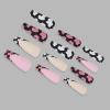 imageBABALAL Press on Nails Medium Almond Fake Nails Blue Glue on Nails Floral Spring Acrylic nails 24pcs Stiletto False Nails Glossy Manicure Stick on Nails Supplies Art Nails for Women and GirlsANY123