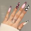 imageBABALAL Press on Nails Medium Almond Fake Nails Blue Glue on Nails Floral Spring Acrylic nails 24pcs Stiletto False Nails Glossy Manicure Stick on Nails Supplies Art Nails for Women and GirlsANY123