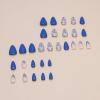 imageBABALAL Press on Nails Medium Almond Fake Nails Blue Glue on Nails Floral Spring Acrylic nails 24pcs Stiletto False Nails Glossy Manicure Stick on Nails Supplies Art Nails for Women and GirlsANY104