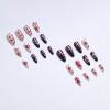 imageBABALAL Press on Nails Medium Almond Fake Nails Blue Glue on Nails Floral Spring Acrylic nails 24pcs Stiletto False Nails Glossy Manicure Stick on Nails Supplies Art Nails for Women and GirlsANY101y2k