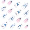 imageBABALAL Press on Nails Medium Almond Fake Nails Blue Glue on Nails Floral Spring Acrylic nails 24pcs Stiletto False Nails Glossy Manicure Stick on Nails Supplies Art Nails for Women and GirlsANY112