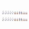 imageBABALAL Press on Nails Medium Almond Fake Nails Blue Glue on Nails Floral Spring Acrylic nails 24pcs Stiletto False Nails Glossy Manicure Stick on Nails Supplies Art Nails for Women and GirlsANY122