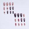 imageBABALAL Press on Nails Medium Almond Fake Nails Blue Glue on Nails Floral Spring Acrylic nails 24pcs Stiletto False Nails Glossy Manicure Stick on Nails Supplies Art Nails for Women and GirlsANY101y2k