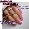 imageBABALAL Press on Nails Medium Almond Fake Nails Blue Glue on Nails Floral Spring Acrylic nails 24pcs Stiletto False Nails Glossy Manicure Stick on Nails Supplies Art Nails for Women and GirlsANY106