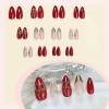 imageBABALAL Press on Nails Medium Almond Fake Nails Blue Glue on Nails Floral Spring Acrylic nails 24pcs Stiletto False Nails Glossy Manicure Stick on Nails Supplies Art Nails for Women and GirlsANY119