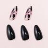 imageBABALAL Press on Nails Medium Almond Fake Nails Pink Yellow French Tip Glue on 3d Texture Orange Lemon Acrylic Nails Cute False Nails Summer Spring Nail Supplies Handmade Stiletto Artificial NailANX12