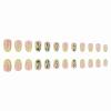 imageBABALAL Press on Nails Medium Almond Fake Nails Pink Yellow French Tip Glue on 3d Texture Orange Lemon Acrylic Nails Cute False Nails Summer Spring Nail Supplies Handmade Stiletto Artificial NailANX11