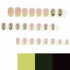 imageBABALAL Press on Nails Medium Almond Fake Nails Pink Yellow French Tip Glue on 3d Texture Orange Lemon Acrylic Nails Cute False Nails Summer Spring Nail Supplies Handmade Stiletto Artificial NailANX11