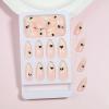 imageBABALAL Press on Nails Medium Almond Fake Nails Pink Yellow French Tip Glue on 3d Texture Orange Lemon Acrylic Nails Cute False Nails Summer Spring Nail Supplies Handmade Stiletto Artificial NailANX19