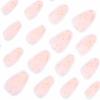 imageBABALAL Press on Nails Medium Almond Fake Nails Pink Yellow French Tip Glue on 3d Texture Orange Lemon Acrylic Nails Cute False Nails Summer Spring Nail Supplies Handmade Stiletto Artificial NailANX05