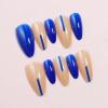 imageBABALAL Press on Nails Medium Almond Fake Nails Pink Yellow French Tip Glue on 3d Texture Orange Lemon Acrylic Nails Cute False Nails Summer Spring Nail Supplies Handmade Stiletto Artificial NailANX17