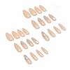 imageBABALAL Press on Nails Medium Almond Fake Nails Pink Yellow French Tip Glue on 3d Texture Orange Lemon Acrylic Nails Cute False Nails Summer Spring Nail Supplies Handmade Stiletto Artificial NailANX14