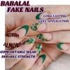imageBABALAL Press on Nails Medium Almond Fake Nails Pink Yellow French Tip Glue on 3d Texture Orange Lemon Acrylic Nails Cute False Nails Summer Spring Nail Supplies Handmade Stiletto Artificial NailANX10