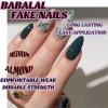 imageBABALAL Press on Nails Medium Almond Fake Nails Pink Yellow French Tip Glue on 3d Texture Orange Lemon Acrylic Nails Cute False Nails Summer Spring Nail Supplies Handmade Stiletto Artificial NailANX18