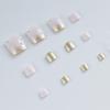 imageBABALAL Press on Toenails Short Pink Toenail Press Ons Square for Women French Tip Press on Toe Nails with Glue Bling Glitter Floral Heart Charm Fake Toenails Supplies 12 Sizes  24Pcs Toenails ArtANjzj207